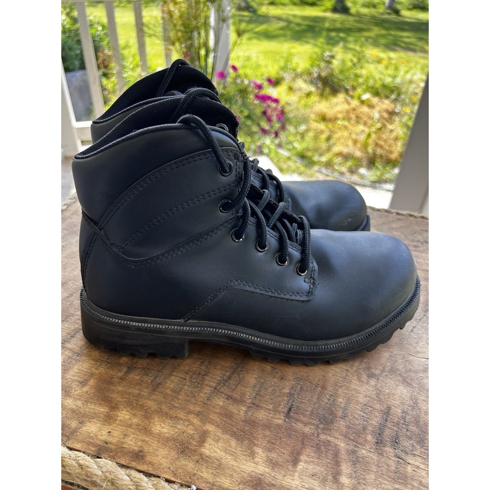 Brahma Work Boots Mens 7 Black Slip Resistant Oil Resistant Lace Up